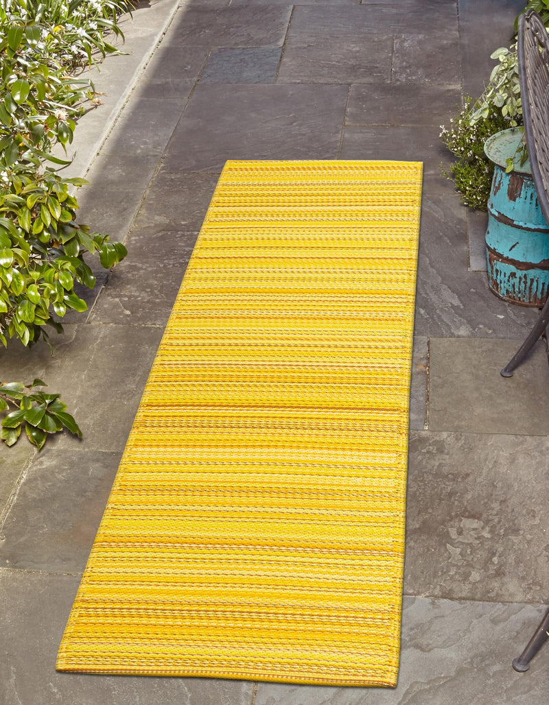 Serene Bay Outdoor Collection Area Rug - Haven Runner Yellow lifestyle 66