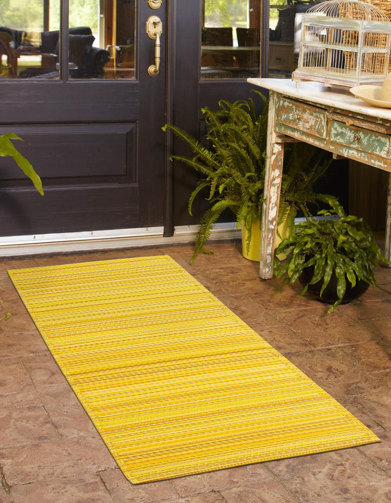 Serene Bay Outdoor Collection Area Rug - Haven Runner Yellow lifestyle 72