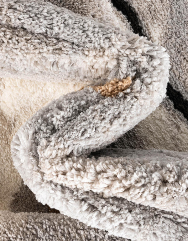 Sienna Collection Area Rug - Tuscany Rectangle Gray and Ivory lifestyle 10