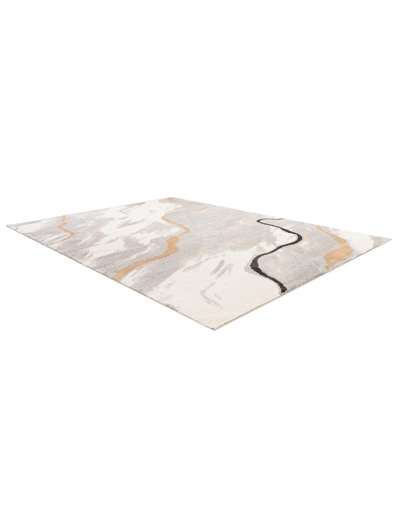 Sienna Collection Area Rug - Tuscany Rectangle Gray and Ivory lifestyle 11