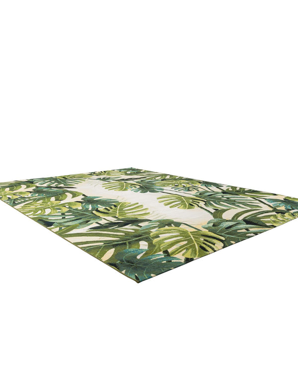 Seaside Blooms Collection Area Rug - Ivy Rectangle Green lifestyle 3