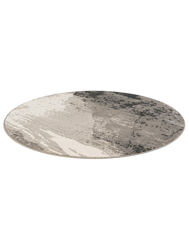Copenhagen Edge Collection Area Rug - Nyhavn Round Black lifestyle 53