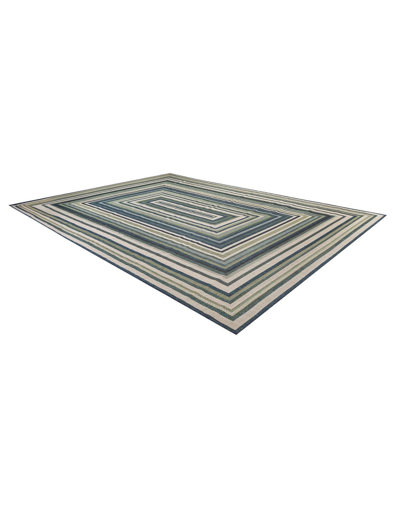 Coastal Terrace Collection Area Rug - Seashell Rectangle Blue lifestyle 25