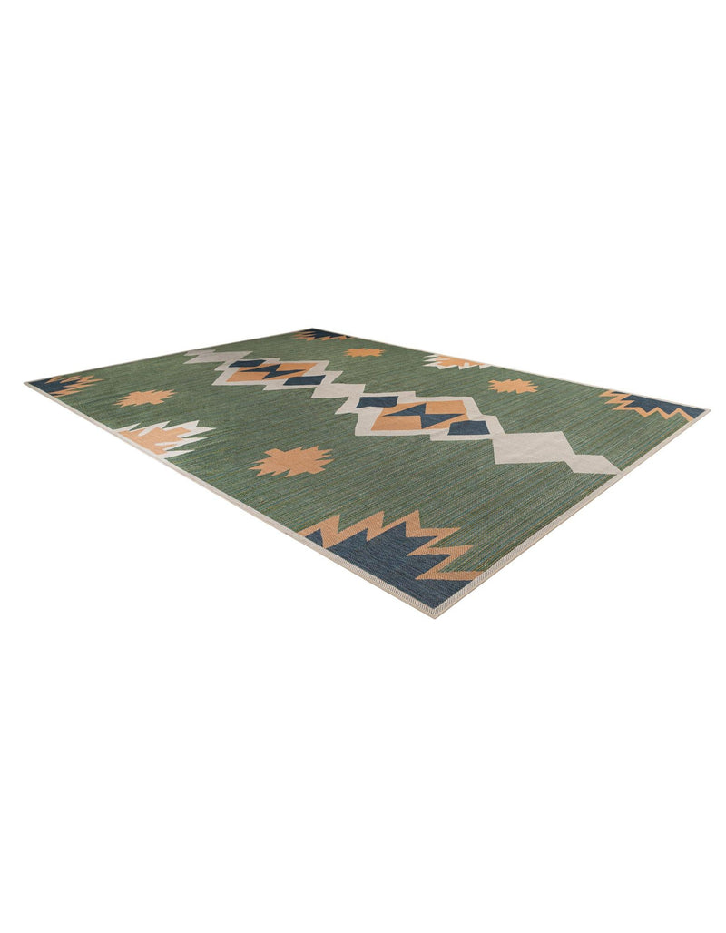 Coastal Terrace Collection Area Rug - Oceanview Rectangle Green lifestyle 10