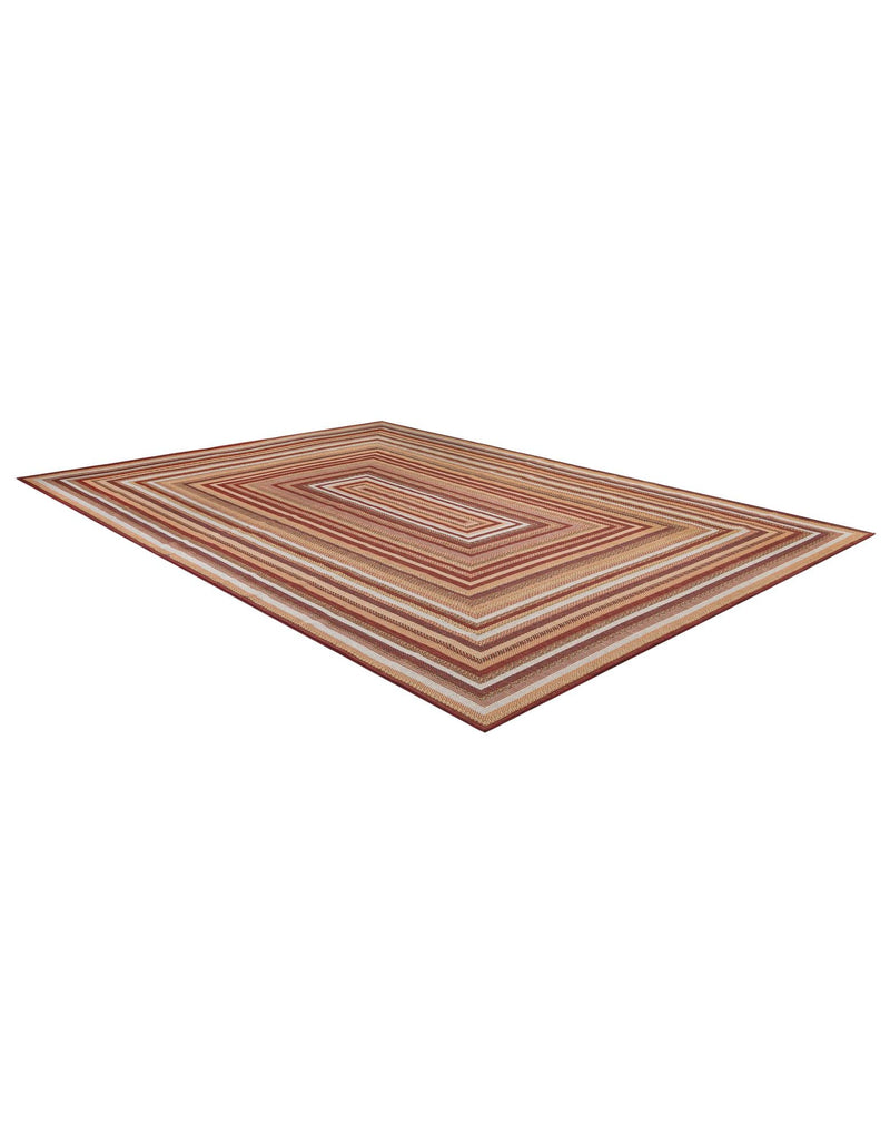 Coastal Terrace Collection Area Rug - Seashell Rectangle Burgundy lifestyle 27