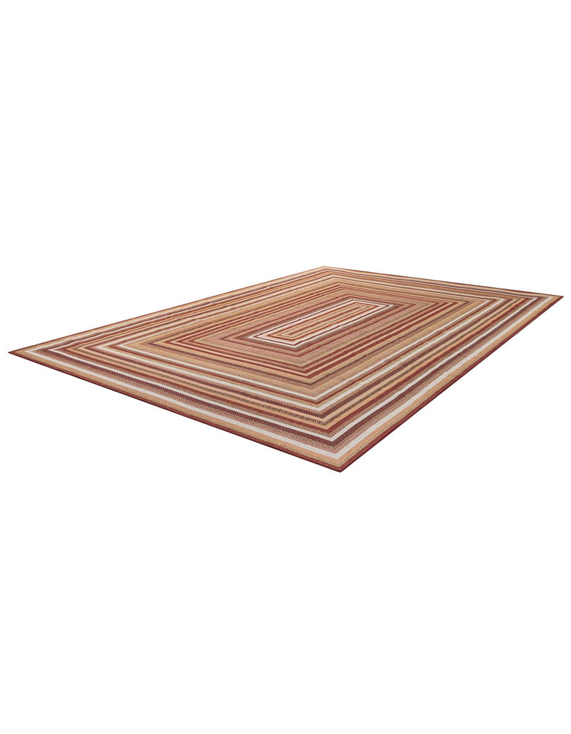 Coastal Terrace Collection Area Rug - Seashell Rectangle Burgundy lifestyle 28