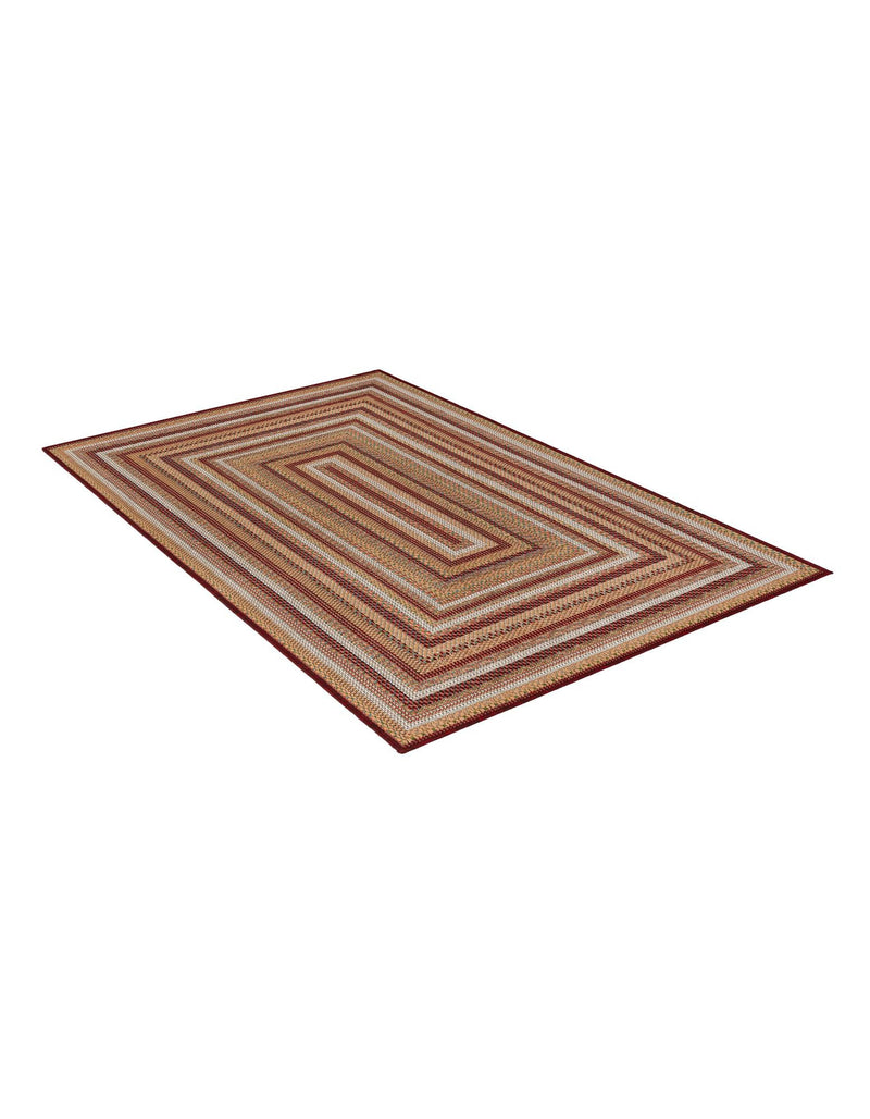 Coastal Terrace Collection Area Rug - Seashell Rectangle Burgundy lifestyle 37