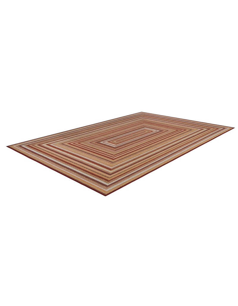 Coastal Terrace Collection Area Rug - Seashell Rectangle Burgundy lifestyle 39