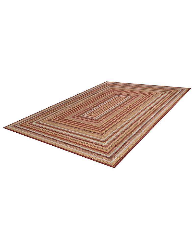 Coastal Terrace Collection Area Rug - Seashell Rectangle Burgundy lifestyle 19