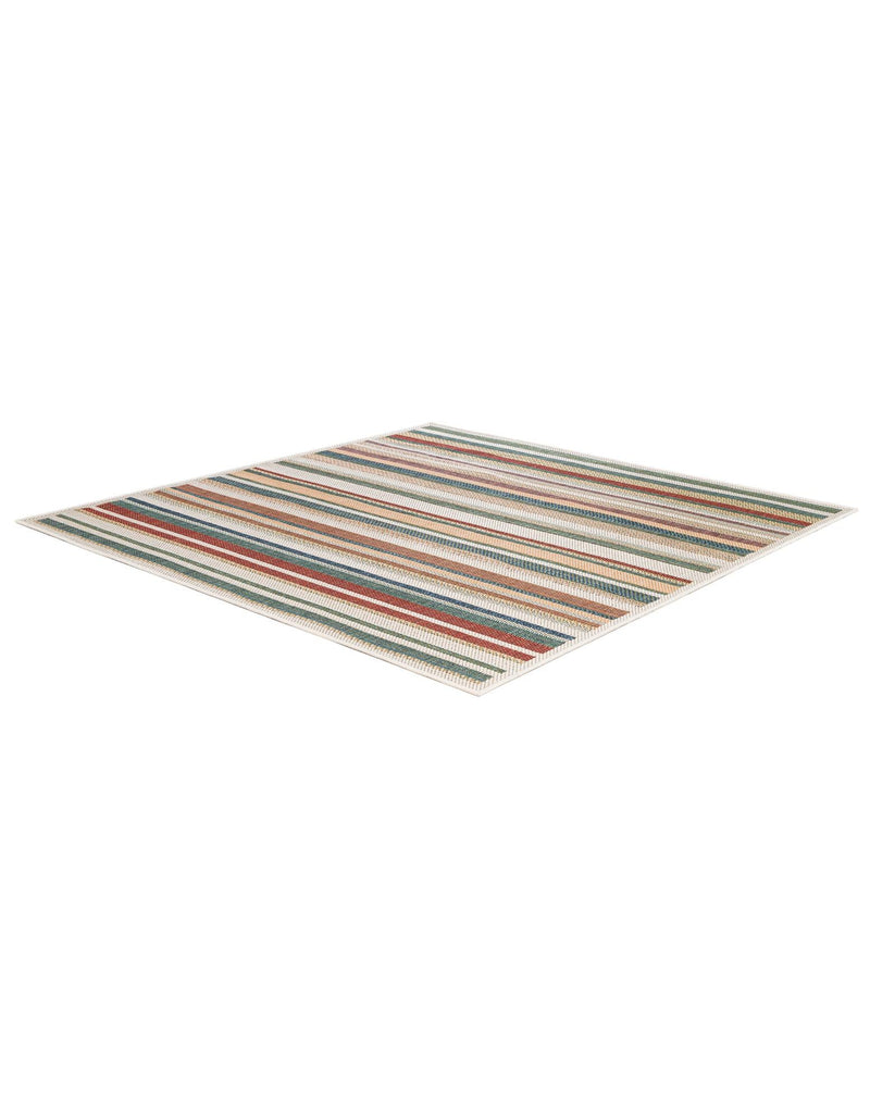 Coastal Terrace Collection Area Rug - Nautical Square Multi lifestyle 73