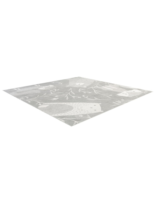 Wonder Tykes Collection Area Rug - Quirky Square Gray lifestyle 44