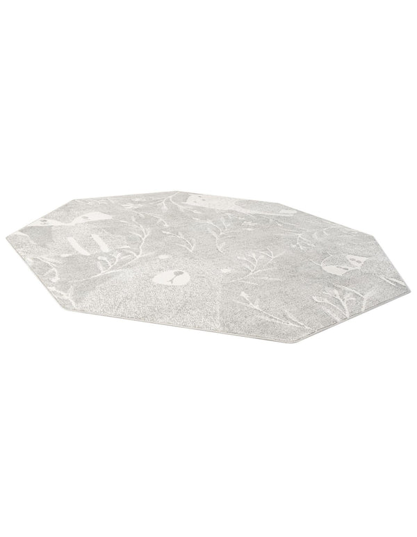 Wonder Tykes Collection Area Rug - Quirky Octagon Gray lifestyle 31