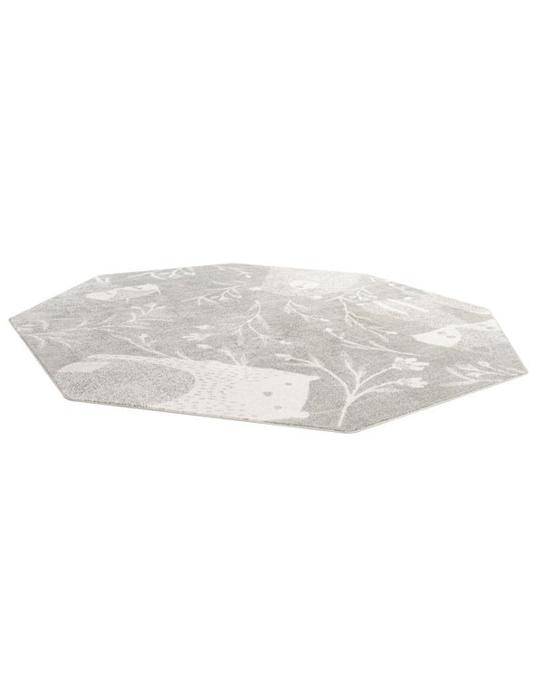 Wonder Tykes Collection Area Rug - Quirky Octagon Gray lifestyle 32