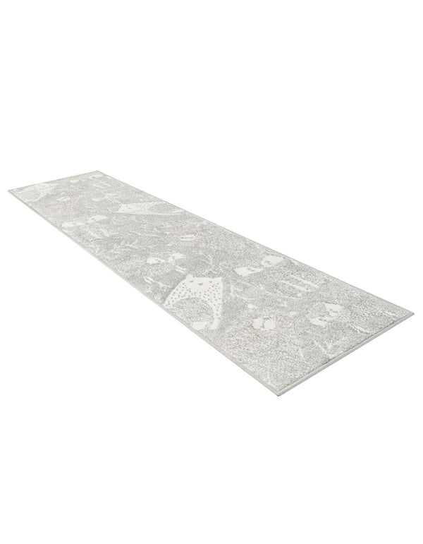 Wonder Tykes Collection Area Rug - Quirky Runner Gray lifestyle 41