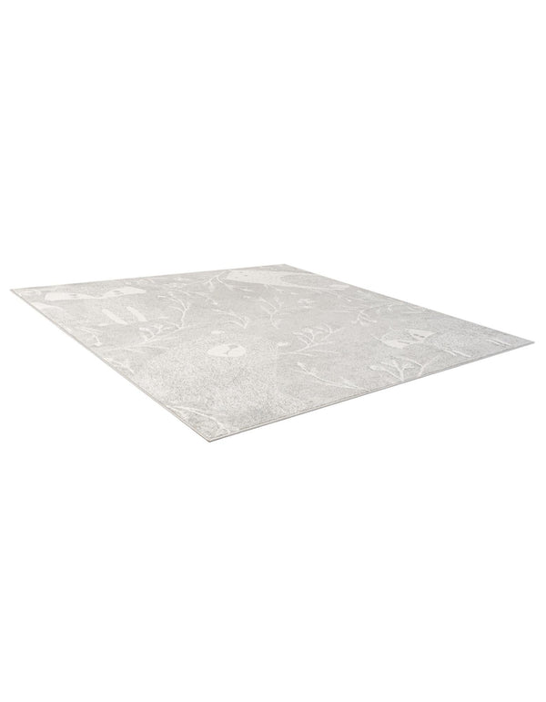 Wonder Tykes Collection Area Rug - Quirky Square Gray lifestyle 49