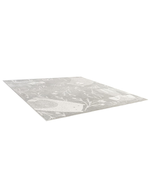 Wonder Tykes Collection Area Rug - Quirky Square Gray lifestyle 50