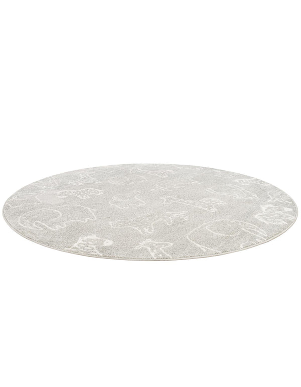 Wonder Tykes Collection Area Rug - Spectrum Round Gray lifestyle 72