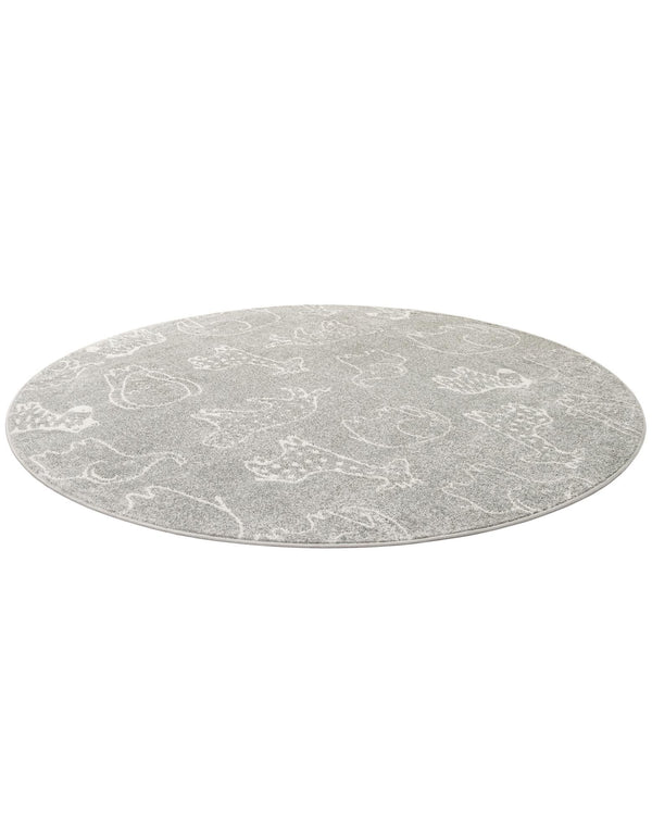 Wonder Tykes Collection Area Rug - Spectrum Round Gray lifestyle 73
