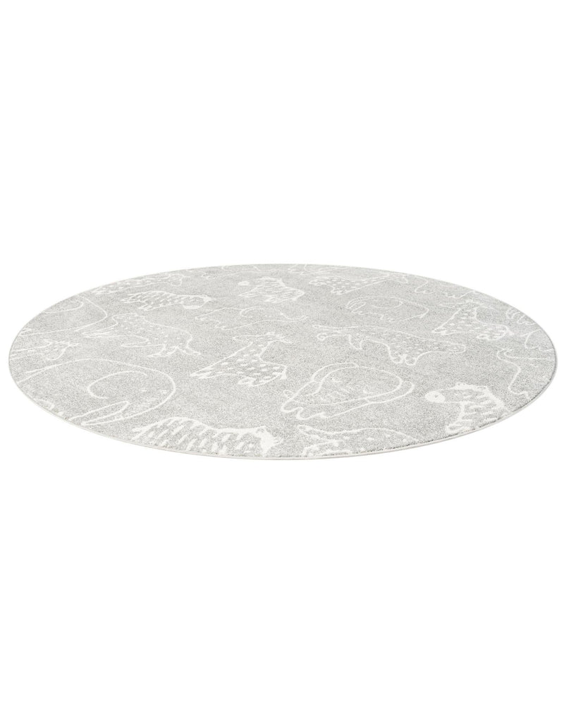 Wonder Tykes Collection Area Rug - Spectrum Round Gray lifestyle 58