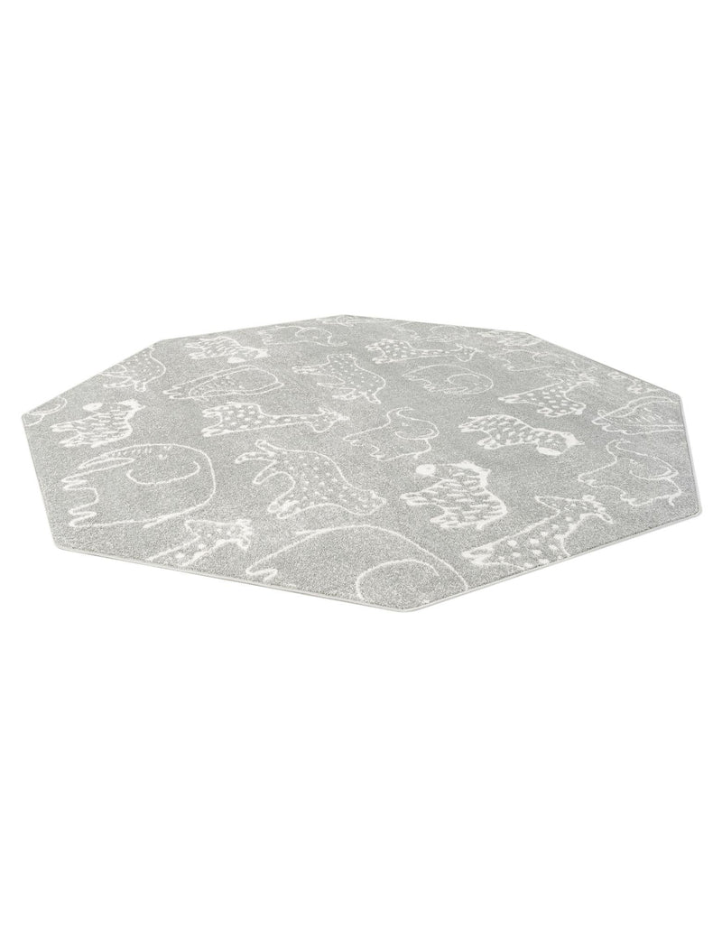 Wonder Tykes Collection Area Rug - Spectrum Octagon Gray lifestyle 57
