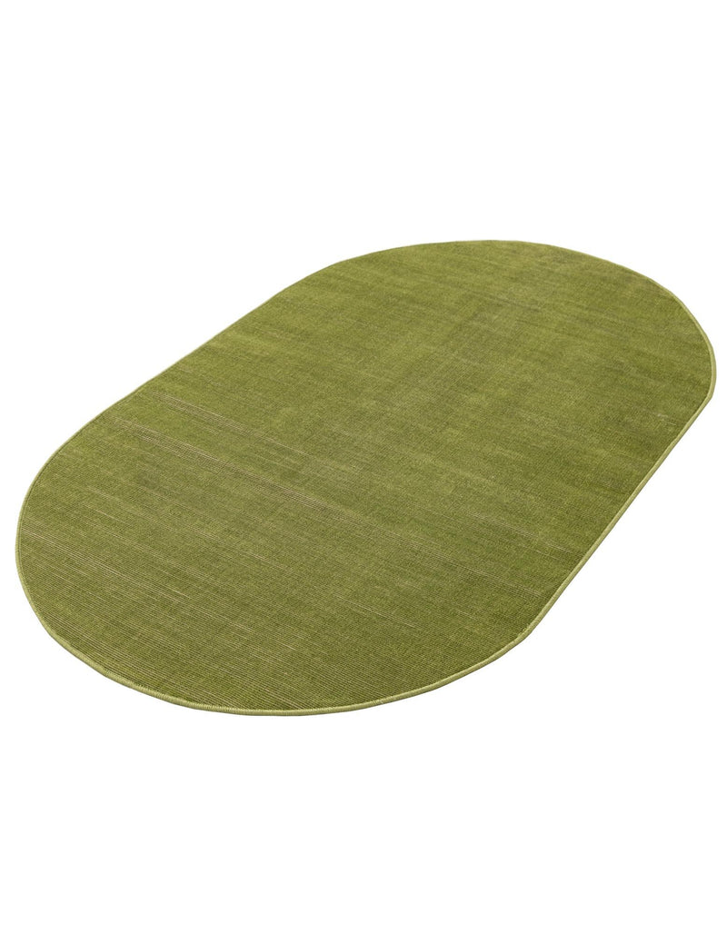 Soho Elegance Collection Area Rug - Chelsea (Green) Oval Green lifestyle 35