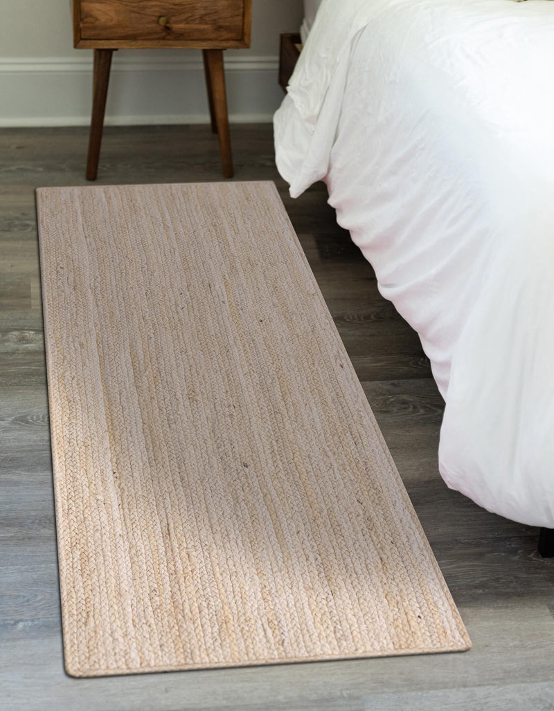 Woven Seaside Jute Collection Area Rug - Savannah (White) Runner White lifestyle 34