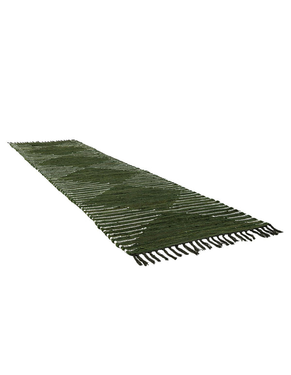 Thar Cotton Collection Area Rug - Jaisalmer (Green) Runner Green lifestyle 27
