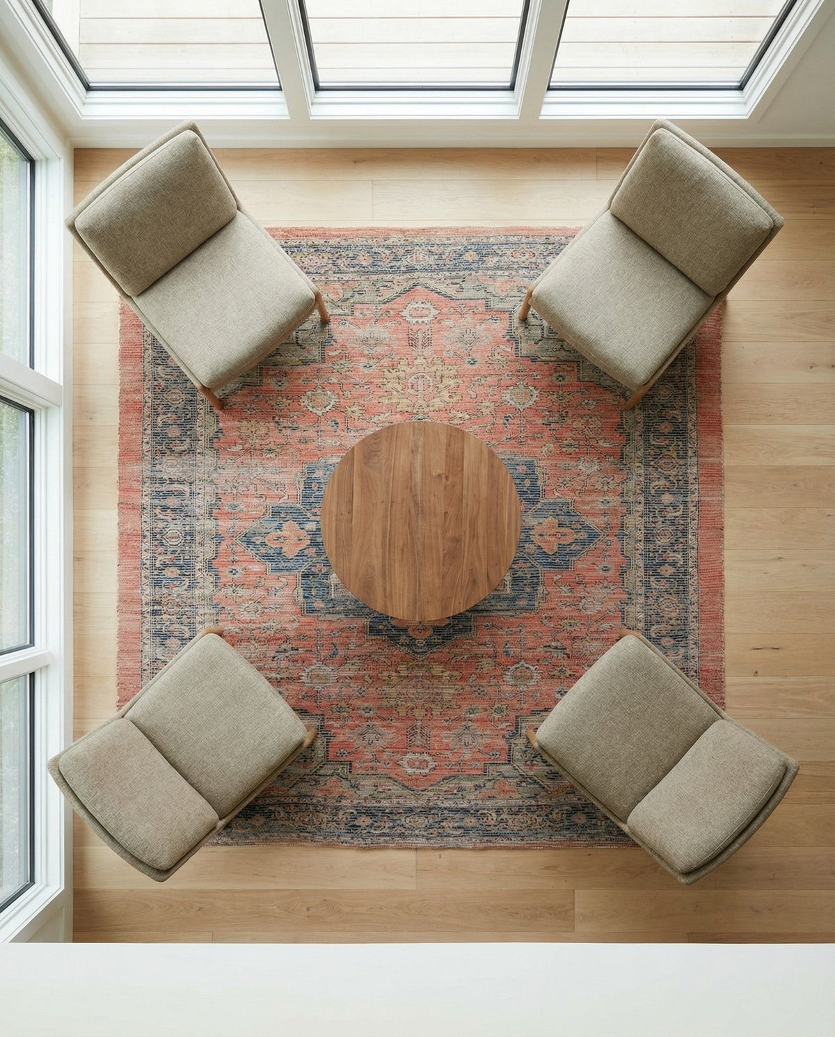 Savannah Threads Collection Area Rug - Negev Square Antique Red lifestyle 48