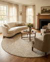 Andes Summit Collection Area Rug -  Lanín Round Beige  lifestyle 70