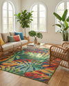 Coastal Terrace Collection Area Rug -  Pier Rectangle Multi  lifestyle 15