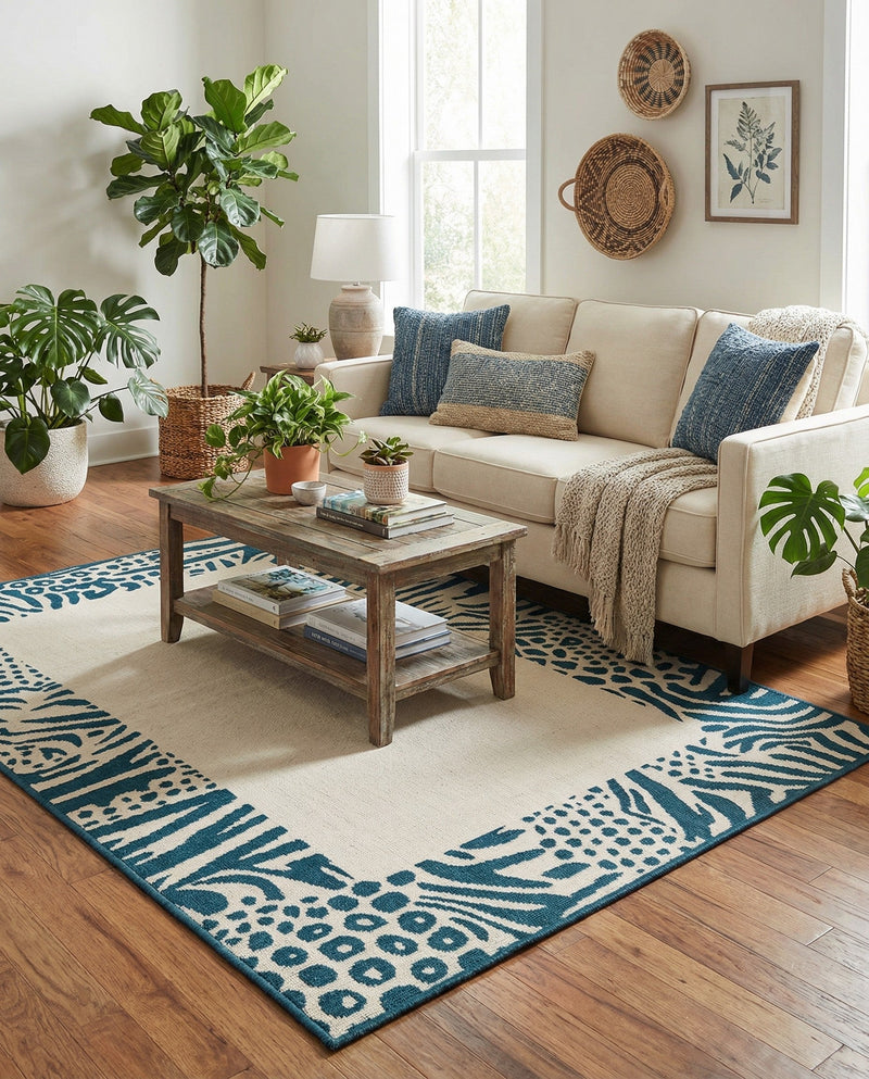 Savannah Escape Collection Area Rug - Serengeti Rectangle Ivory  lifestyle 4