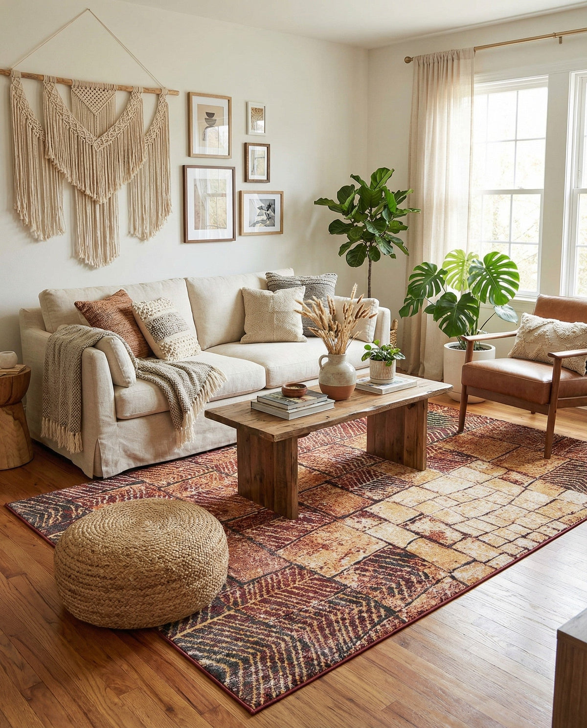 Seville Elegance Collection Area Rug - Cordoba Rectangle Rust Red  lifestyle 8