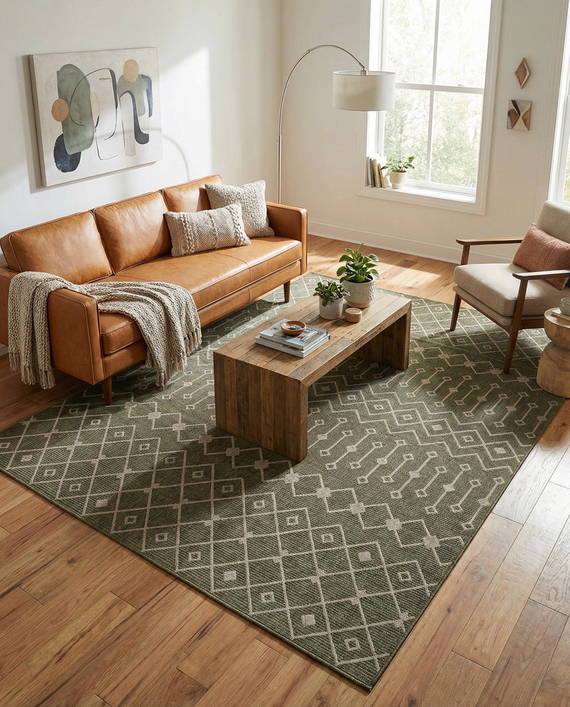 Savannah Pergola Collection Area Rug -  Pergola (Green) Rectangle Green  lifestyle 27