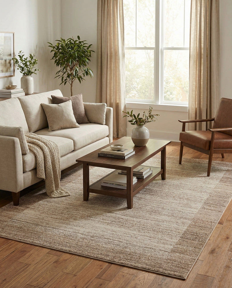 Studio Haven Collection Area Rug -  Conservatory (Beige) Rectangle Beige  lifestyle 4