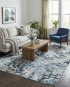 Aegean Elegance Washables Collection Area Rug -  Andros Rectangle Gray Navy Green  lifestyle 28