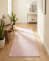 Garden Lattice Charm Collection Area Rug -  Pergola (Pink) Runner Pink  lifestyle 47