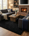 Eternal Plush Oasis Collection Area Rug -  Tranquility (Onyx Black) Rectangle Onyx Black  lifestyle 4