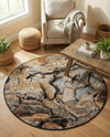 Urban Terrace Collection Area Rug -  Horizon Round Multi  lifestyle 56