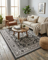Tribal Terrace Treasures Collection Area Rug -  Incan Isle (Charcoal Gray) Rectangle Charcoal Gray  lifestyle 26