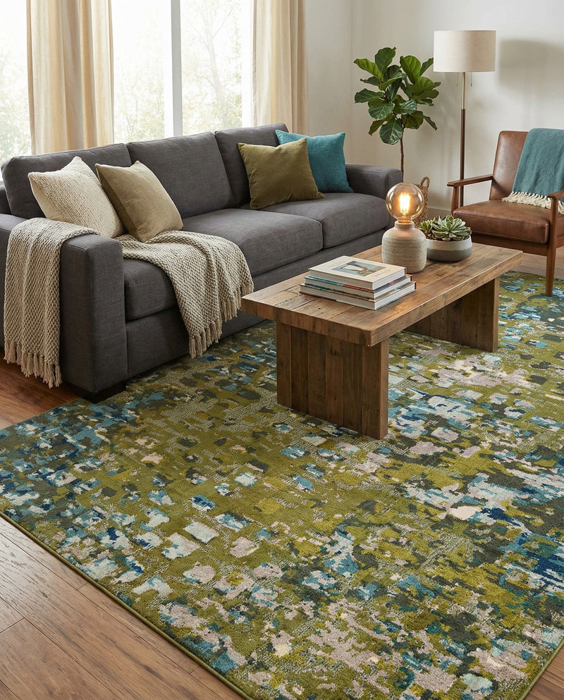 Sevilla Splendor Collection Area Rug - Alcazar Rectangle Green  lifestyle 15