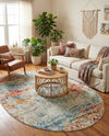 Caribbean Breeze Collection Area Rug -  Isla Oval Cream  lifestyle 38