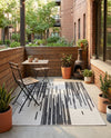 Urban Terrace Collection Area Rug -  Riverside Rectangle Black and White  lifestyle 10