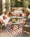Urban Oasis Rugs Collection Area Rug -  Highrise (Rust Red) Oval Rust Red  lifestyle 33