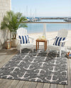 Seaside Haven Rugs Collection Area Rug - Sapphire (Charcoal) Rectangle Charcoal  lifestyle 13