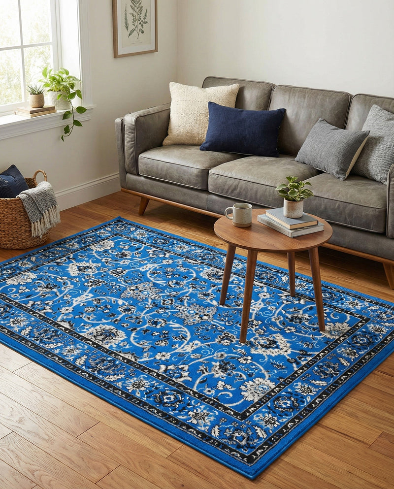 Isfahan Elegance Collection Area Rug - Naghsh-e Jahan (Dark Blue) Rectangle Dark Blue  lifestyle 10