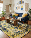 Riviera Elegance Collection Area Rug -  Menton (Navy Blue) Rectangle Navy Blue  lifestyle 11