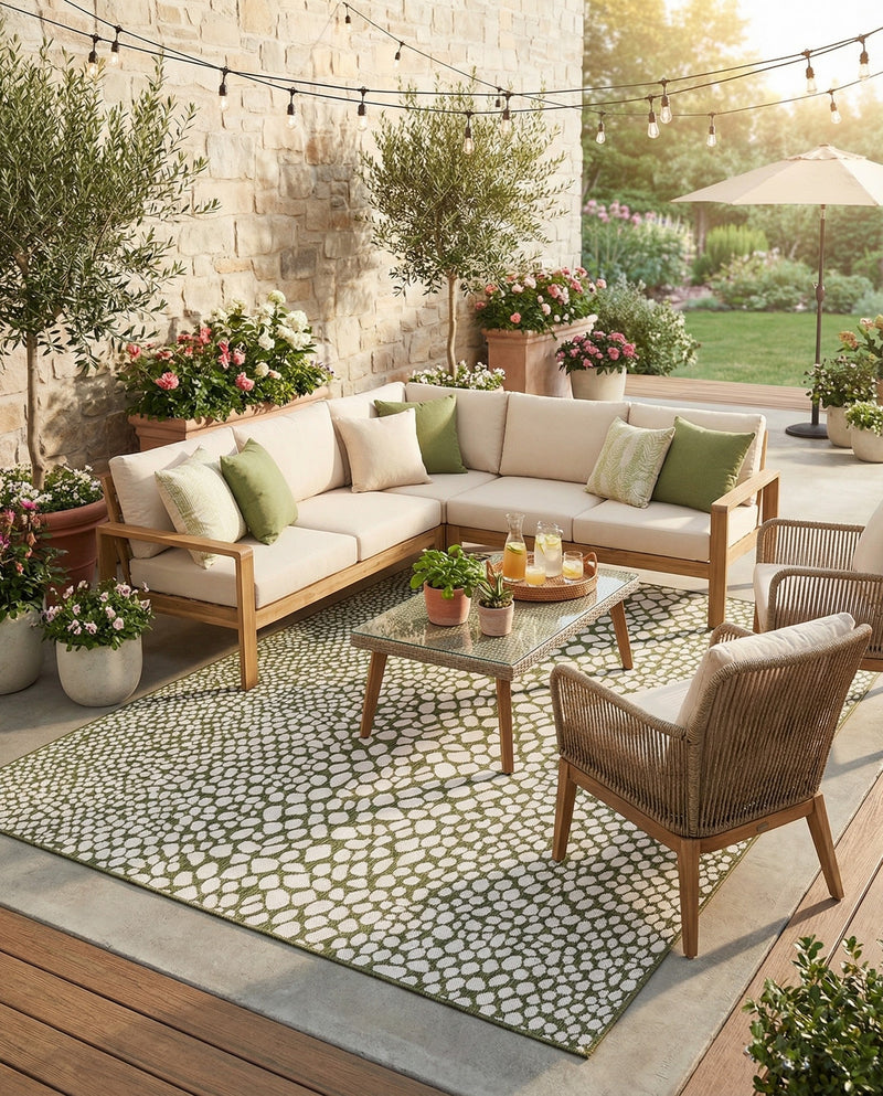 Urban Oasis Rugs Collection Area Rug -  Terrace (Green) Rectangle Green  lifestyle 6