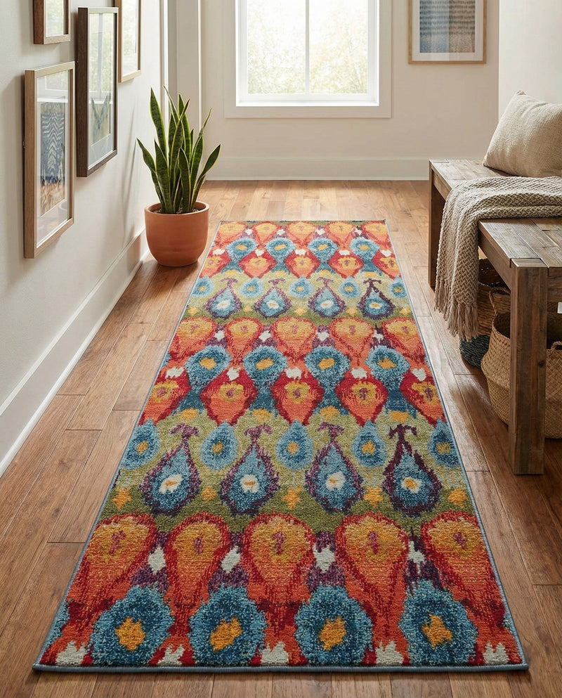 Urban Terrace Collection Area Rug -  Compass Runner Multi  lifestyle 43