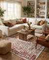 Patio Heritage Collection Area Rug -  Lafayette (Rust Red) Rectangle Rust Red  lifestyle 7
