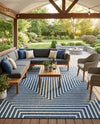 Urban Terrace Collection Area Rug -  Astoria (Blue) Rectangle Blue  lifestyle 4